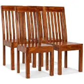 vidaXL Chaises de salle à manger 4 pcs. Bois massif Moderne