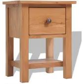 vidaXL Table de chevet 36x30x47 cm Bois de chêne massif