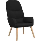 vidaXL Fauteuil relax noir tissu