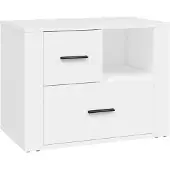 vidaXL Table de chevet Blanc 60x36x45 cm Bois d'ingénierie