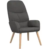 vidaXL Chaise de relaxation Gris foncé Tissu