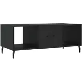 vidaXL Table basse noire 102x50x40 cm Bois composite