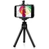 Techly I-TRIPOD-UN tripode Téléphone mobile 3 pieds Noir, Trépied, Noir