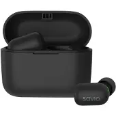 Savio Écouteurs intra-auriculaires sans fil TWS-09 IPX5 Bluetooth noirs