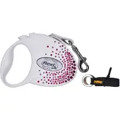 Flexi Lanyard Glam Splash Pink S 3m blanc