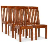 vidaXL Chaises de salle à manger 6 pcs. Bois massif Moderne