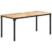 vidaXL Table de salle à manger 160x80x76 cm Bois de manguier rugueux