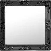 vidaXL Miroir mural style baroque 60x60 cm noir