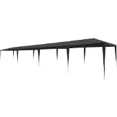 vidaXL Tente de réception 3x12 m PE anthracite