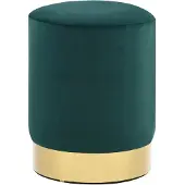 vidaXL Tabouret Vert foncé et doré Velours 28 x 36 cm