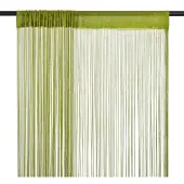 vidaXL Rideau en fils 2 pcs 140 x 250 cm Vert