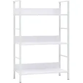 vidaXL Bibliothèque à 3 niveaux blanc 60x27,6x90,5cm bois d'ingénierie