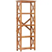 vidaXL Bibliothèque 60x30x160 cm Bois massif d'acacia et finition miel
