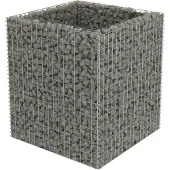 vidaXL Lit surélevé à gabion Acier galvanisé 90x90x100 cm