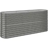 vidaXL Lit surélevé Acier revêtu par poudre 152x40x68 cm Gris