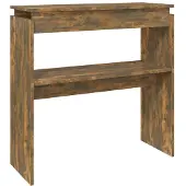 vidaXL Table console Chêne fumé 80x30x80 cm Bois d'ingénierie