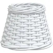 vidaXL Abat-jour blanc Ø15x12 cm osier