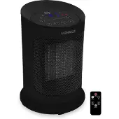 Vonroc Chauffage électrique - chauffage soufflant - 1200W/1800W - céramique - 3 réglages - thermostat - minuterie - affichage LED - fonction swing - télécommande incluse - 20m2