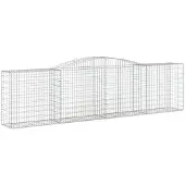vidaXL Gabions avec arc surélevé 25 pcs 400x50x100/120cm Fer galvanisé