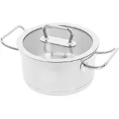 Demeyere Diverto 3 Kookpot 20 cm met glasdeksel (casserole en verre), Poêle + casserole, Argent