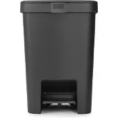 Brabantia StepUp Pedal Bin - 25 L, gris foncé