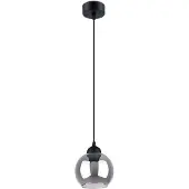 Sollux Lampe pendante ALINO 1 noir 1xE27 15W acier 130x15x15cm