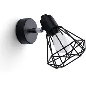 Sollux Applique ARTEMIS 1 noir 1xE14 10W acier 18x15x18cm