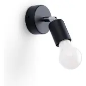 Sollux Applique FORNES 1 noir 1xE27 15W acier 14x8x8cm