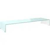 vidaXL Rehausse TV/moniteur verre vert 100x30x13 cm