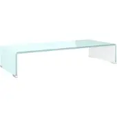 vidaXL Rehausse TV/moniteur verre vert 70x30x13 cm