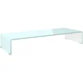 vidaXL Rehausse TV/moniteur verre vert 80x30x13 cm