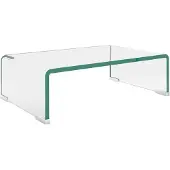 vidaXL Table TV/rehaussement d'écran verre transparent 40x25x11 cm