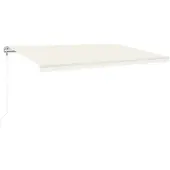 vidaXL Store banne automatique 500x300 cm Crème