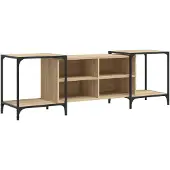 vidaXL Armoire TV Chêne Sonoma 153x37x50 cm Bois composite