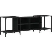 vidaXL Armoire TV noire 153x37x50 cm Bois composite