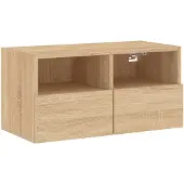 vidaXL Armoire TV murale chêne Sonoma 60x30x30 cm Matériau dérivé du bois