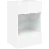 vidaXL Meuble TV mural avec lampes LED blanc 40x30x60,5 cm