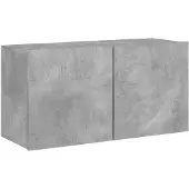 vidaXL Armoire TV murale gris béton 80x30x41 cm
