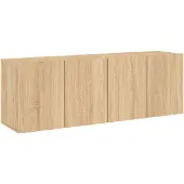 vidaXL Armoires TV murales 2 pièces chêne Sonoma 60x30x41 cm