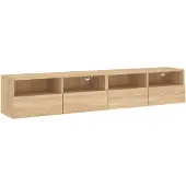 vidaXL Armoires TV murales 2 unités Chêne Sonoma 80x30x30 cm Bois composite