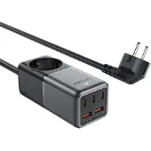 Acefast Chargeur de bureau Z2 Gan 75W Pd 3X Usb-C 2X Usb-A - Noir & Gris