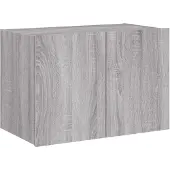 vidaXL Armoire TV murale avec lampes LED Gris Sonoma 60x35x41 cm