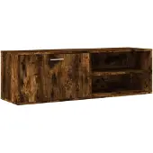 vidaXL Armoire TV chêne fumé 120x34x37 cm Bois composite