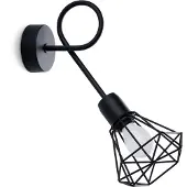 Sollux Applique ARTEMIS 1S noir 1xE14 10W acier 30x28x15cm