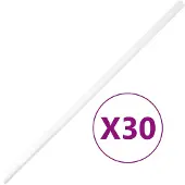 vidaXL Goulottes de câble avec pinces Ø20 mm 30 m PVC