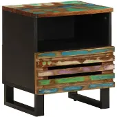 vidaXL Table de chevet 40x34x46 cm bois massif de récupération