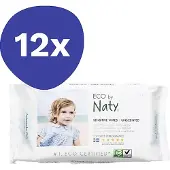 Naty 12 Packs De 56 Lingettes Douces Ecologiques Sans Parfum