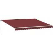 vidaXL Store manuel avec éclairage LED, bordeaux, 450 x 300 cm