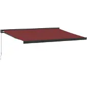 vidaXL Auvent manuel rouge vin 400x300 cm