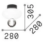 Ideal Lux Plafonnier contemporain Lumiere Metal Black Led 18W 3000K Ip20